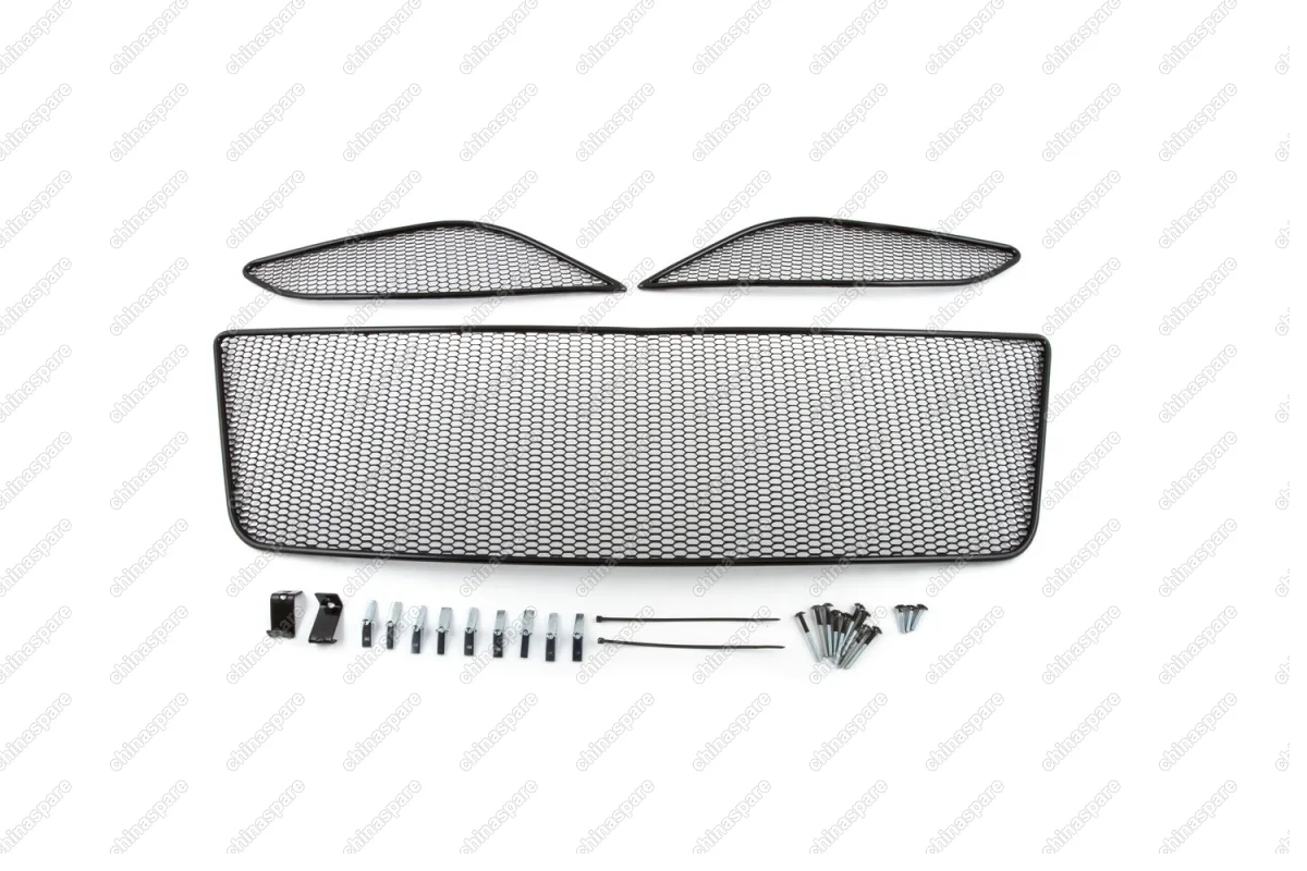 Сетка на бампер внешняя для GREAT WALL Hover-3 2009-2014, черн., 20 мм (сота)