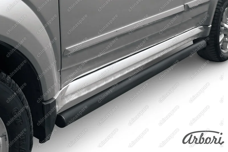 Защита порогов d76 труба Arbori черн. для GREAT WALL Hover H3 2010-2014