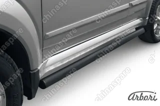 Защита порогов d76 труба Arbori черн. для GREAT WALL Hover H3 2010-2014