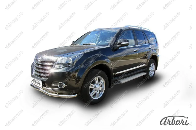 Комплект алюминиевых порогов Arbori Optima Silver 1700 для GREAT WALL Hover H3 2014-2016