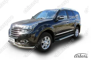 Комплект алюминиевых порогов Arbori Luxe Black 1700 для GREAT WALL Hover H3 2014-2016