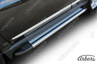 Комплект алюминиевых порогов Arbori Luxe Silver 1700 для GREAT WALL Hover H3 2014-2016