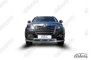 Защита переднего бампера d57 Arbori нерж. сталь для Great Wall Hover H3 2014-2016