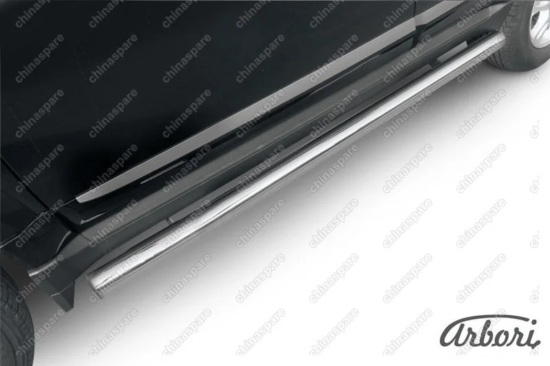 Защита порогов d76 труба Arbori нерж. сталь для Great Wall Hover H3 2014-2016