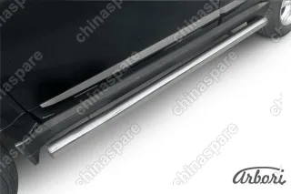 Защита порогов d76 труба Arbori нерж. сталь для Great Wall Hover H3 2014-2016