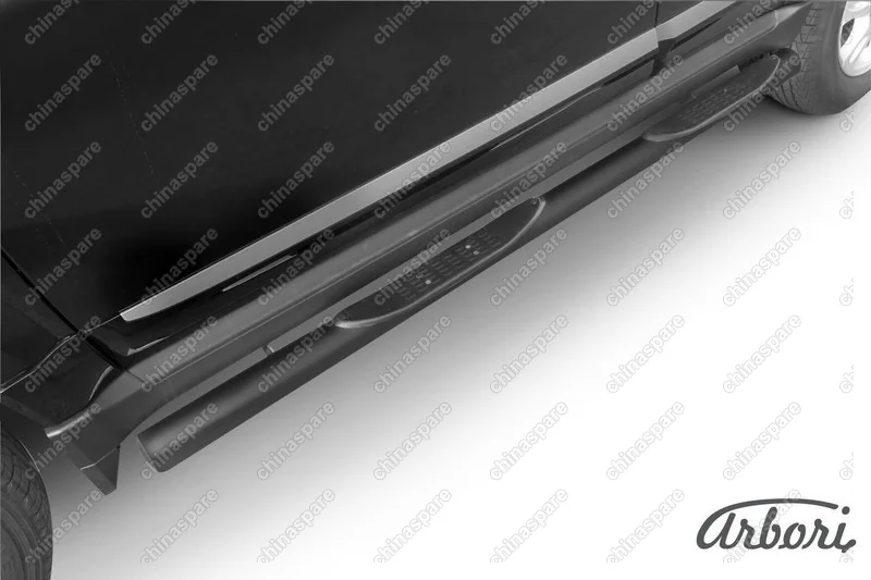 Защита порогов d76 с проступями Arbori черн. для Great Wall Hover H3 2014-2016