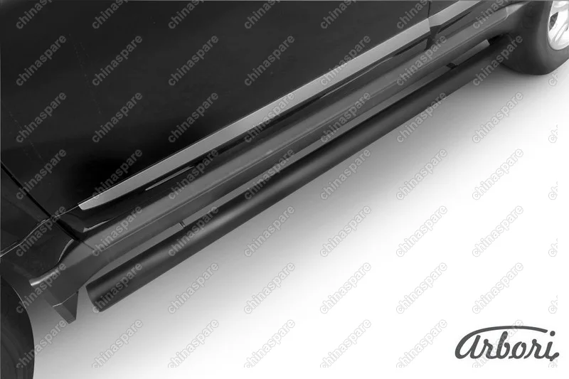 Защита порогов d76 труба Arbori черн. для Great Wall Hover H3 2014-2016