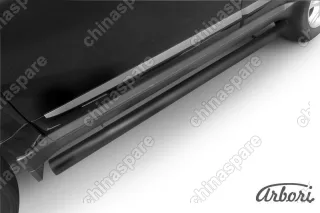 Защита порогов d76 труба Arbori черн. для Great Wall Hover H3 2014-2016