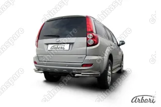 Уголки d57+d42 двойные Arbori нерж. сталь для Great Wall Hover H5 2010-2017