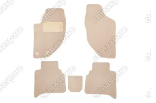 Коврики в салон Klever Premium GREAT WALL Hover H5 TD АКПП 2012->, внед., 5 шт. (текстиль, бежевые)