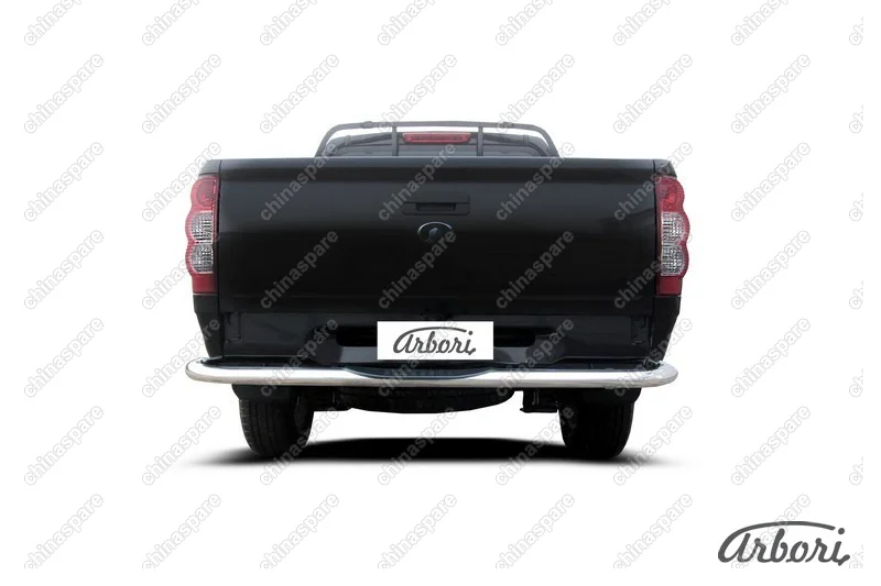 Защита заднего бампера d76 с проступями  Arbori нерж. сталь для Great Wall WINGLE 2012-2015