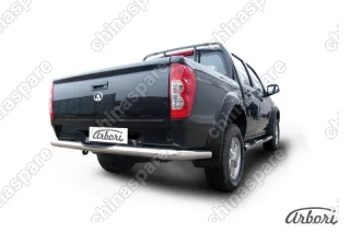 Защита заднего бампера d76 с проступями  Arbori нерж. сталь для Great Wall WINGLE 2012-2015