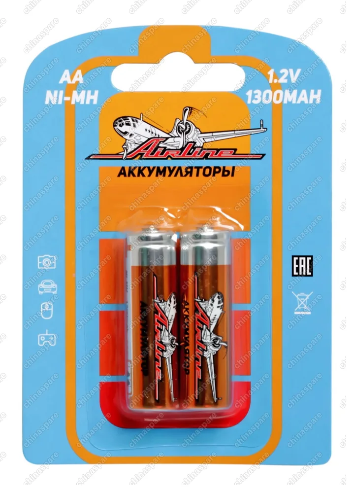 Батарейки AA HR6 аккумулятор Ni-Mh 1300 mAh 2шт.