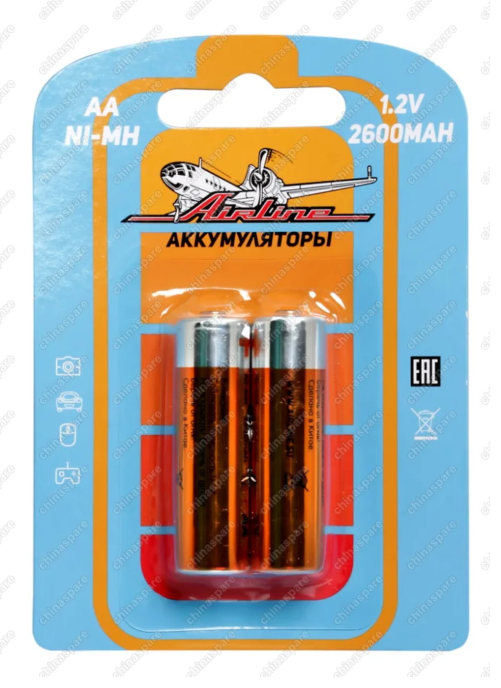 Батарейки AA HR6 аккумулятор Ni-Mh 2600 mAh 2шт.
