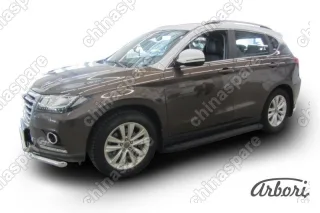 Комплект алюминиевых порогов Arbori Optima Black 1700 для HAVAL H2 2014-нв