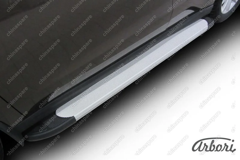 Комплект алюминиевых порогов Arbori Optima Silver 1700 для HAVAL H2 2014-нв