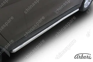 Защита порогов d57 труба c гибами Arbori нерж. сталь для HAVAL H2 2014-нв
