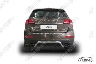 Защита заднего бампера d57 "скоба" Arbori нерж. сталь для HAVAL H2 2014-нв