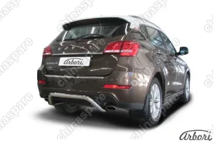 Защита заднего бампера d57 "скоба" Arbori нерж. сталь для HAVAL H2 2014-нв