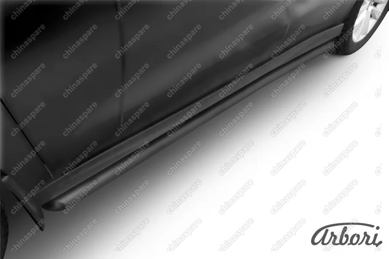 Защита порогов d57 труба c гибами Arbori черн. для HAVAL H2 2014-нв