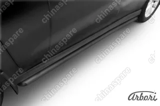 Защита порогов d57 труба c гибами Arbori черн. для HAVAL H2 2014-нв