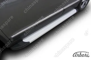 Комплект алюминиевых порогов Arbori Optima Silver 1800 для HAVAL H6 2014-нв