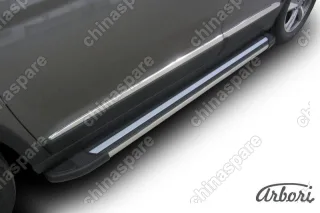 Комплект алюминиевых порогов Arbori Luxe Black 1800 для HAVAL H6 2014-нв