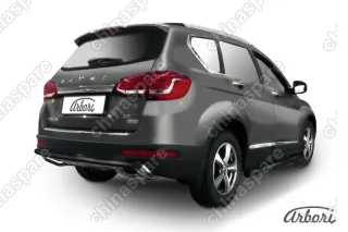 Защита заднего бампера d57 Arbori черн. для HAVAL H6 2014-нв