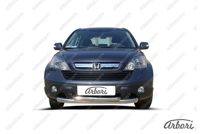 AFZDAHCRV01 Защита переднего бампера d76+d57 двойная  Arbori нерж. сталь для Honda CR-V 2009-2012