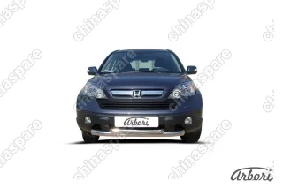 AFZDAHCRV03 Защита переднего бампера d57+d57 двойная   Arbori нерж. сталь для Honda CR-V 2009-2012