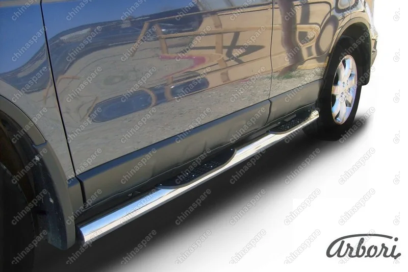 AFZDAHCRV05 Защита порогов d76 с проступями  Arbori нерж. сталь для Honda CR-V 2009-2012
