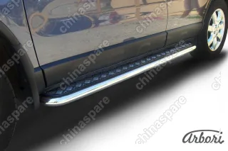 AFZDAHCRV06 Защита порогов d57 с листом  Arbori нерж. сталь для Honda CR-V 2009-2012