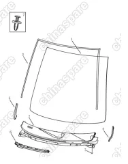 1068022710 Windshield assy. Geely Emgrand EC7