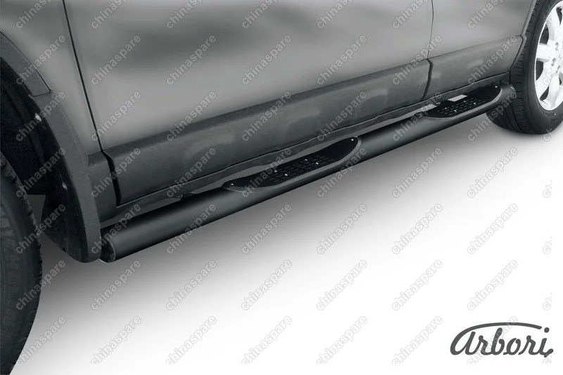 AFZDAHCRV05B Защита порогов d76 с проступями  Arbori черн. для Honda CR-V 2009-2012