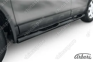 AFZDAHCRV05B Защита порогов d76 с проступями  Arbori черн. для Honda CR-V 2009-2012