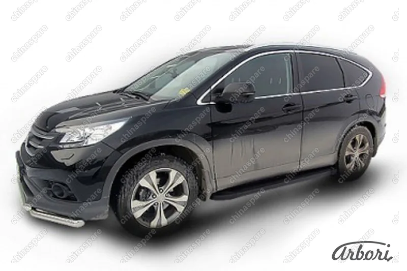 AFZDAALHCRV1301 Комплект алюминиевых порогов Arbori Optima Black 1700 для HONDA CR-V 2012-2017