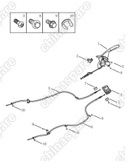 106400238500669 Механизм ручного торомоза (черный) Geely Emgrand EC7
