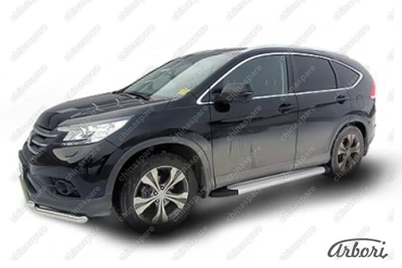 AFZDAALHCRV1302 Комплект алюминиевых порогов Arbori Optima Silver 1700 для HONDA CR-V 2012-2017