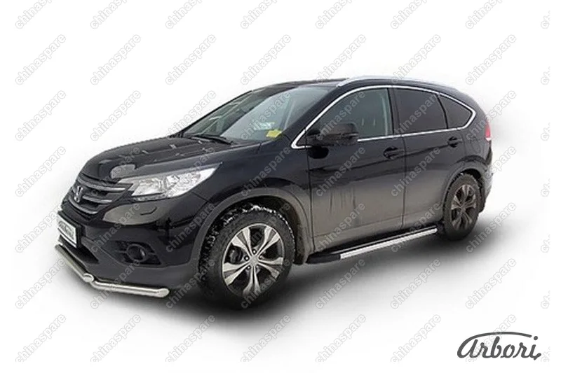 AFZDAALHCRV1303 Комплект алюминиевых порогов Arbori Luxe Black 1700 для HONDA CR-V 2012-2017