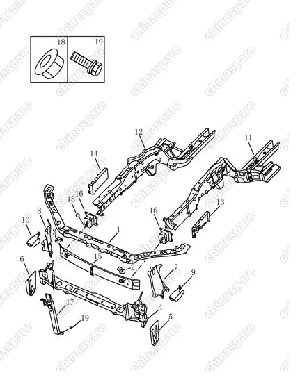 Панель передняя верх Geely Emgrand EC7