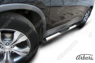 AFZDAHCRV1305 Защита порогов d76 с проступями  Arbori нерж. сталь для Honda CR-V 2L 2012-2017