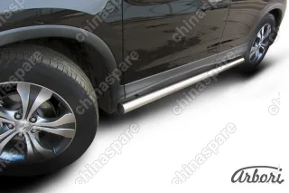 AFZDAHCRV1306 Защита порогов d76 труба  Arbori нерж. сталь для Honda CR-V 2L 2012-2017