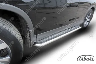 AFZDAHCRV1307 Защита порогов d57 с листом усиленная Arbori нерж. сталь для Honda CR-V 2L 2012-2017