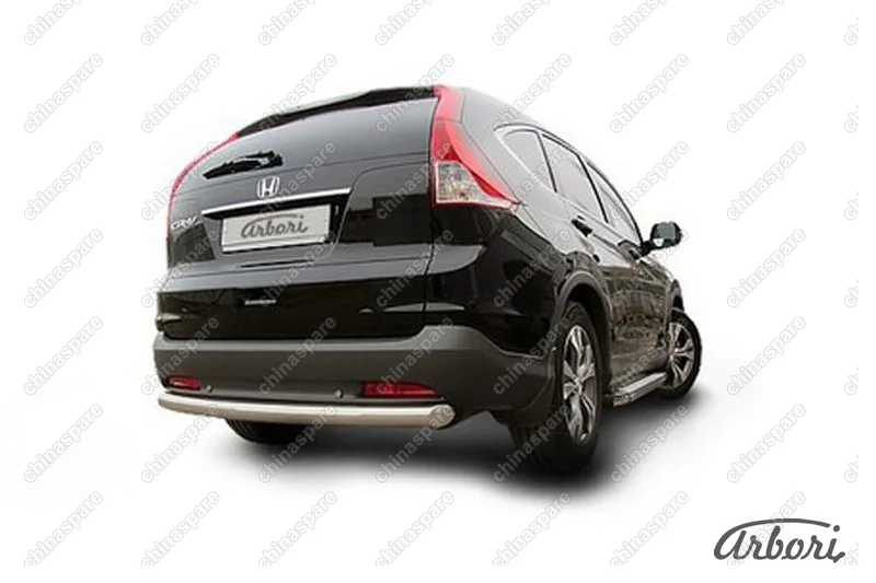 AFZDAHCRV1309 Защита заднего бампера d76 радиусная  Arbori нерж. сталь для Honda CR-V 2L 2012-2017