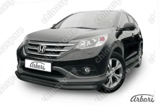 AFZDAHCRV1301B Защита переднего бампера d76+d57 двойная  Arbori черн. для Honda CR-V 2L 2012-2017