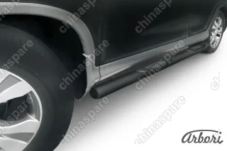 AFZDAHCRV1305B Защита порогов d76 с проступями  Arbori черн. для Honda CR-V 2L 2012-2017