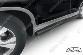 AFZDAHCRV1306B Защита порогов d76 труба  Arbori черн. для Honda CR-V 2L 2012-2017