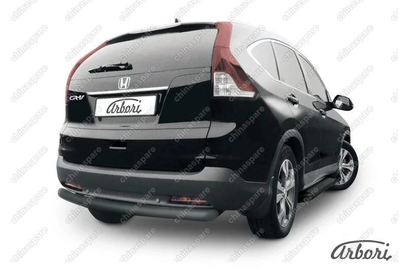 AFZDAHCRV1309B Защита заднего бампера d76 радиусная  Arbori черн. для Honda CR-V 2L 2012-2017