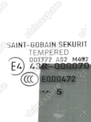 Стекло задней левой двери (неопускное) Geely Emgrand EC7