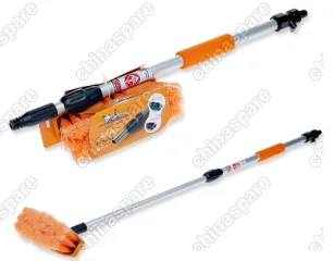 Швабра с насадкой для шланга, щеткой 20 см и телескопической ручкой 100 см